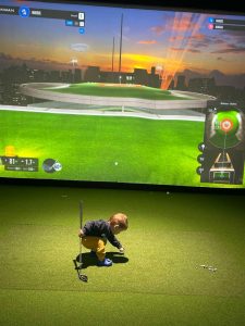 NC Golf Academy indoor training facility with Trackman simulator in Athens