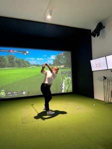 NC Golf Academy indoor training facility with Trackman simulator in Athens