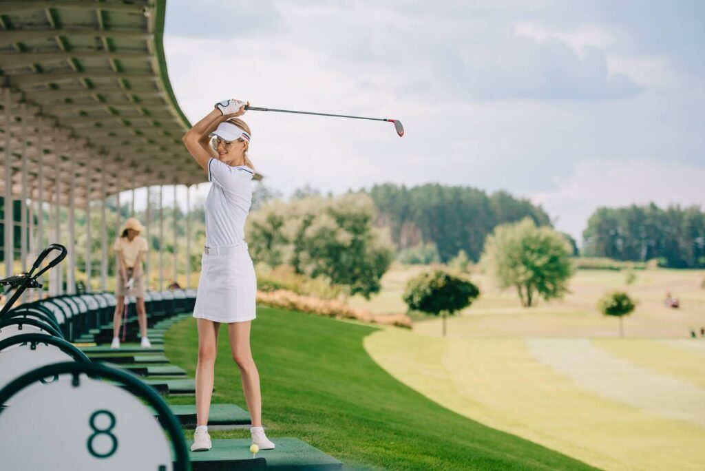 NC Golf Academy indoor training facility with Trackman simulator in Athens